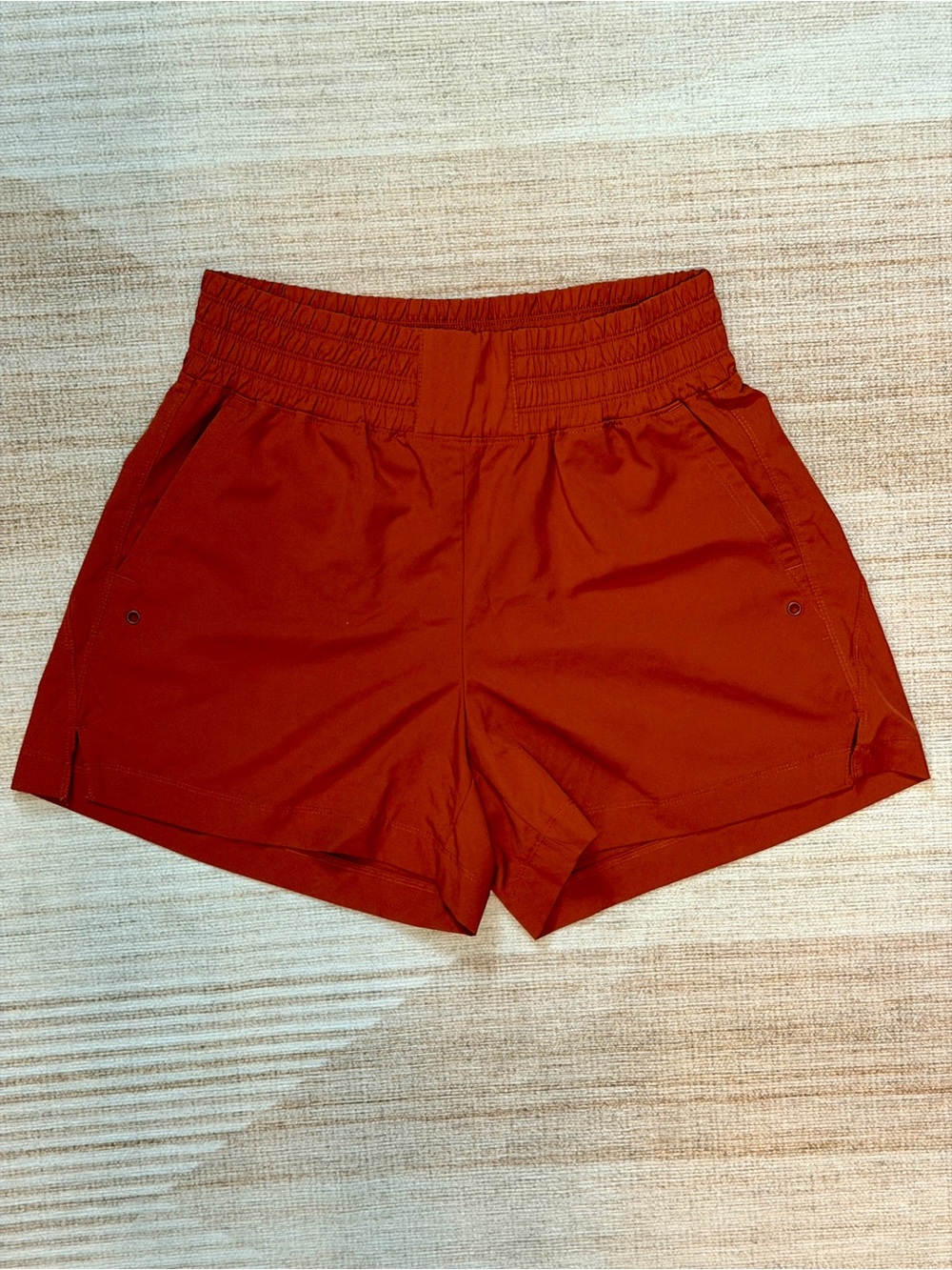 Old Navy High-Waist Athletic Shorts | Rust | Small Tall | 4.5” Inseam | Stretch